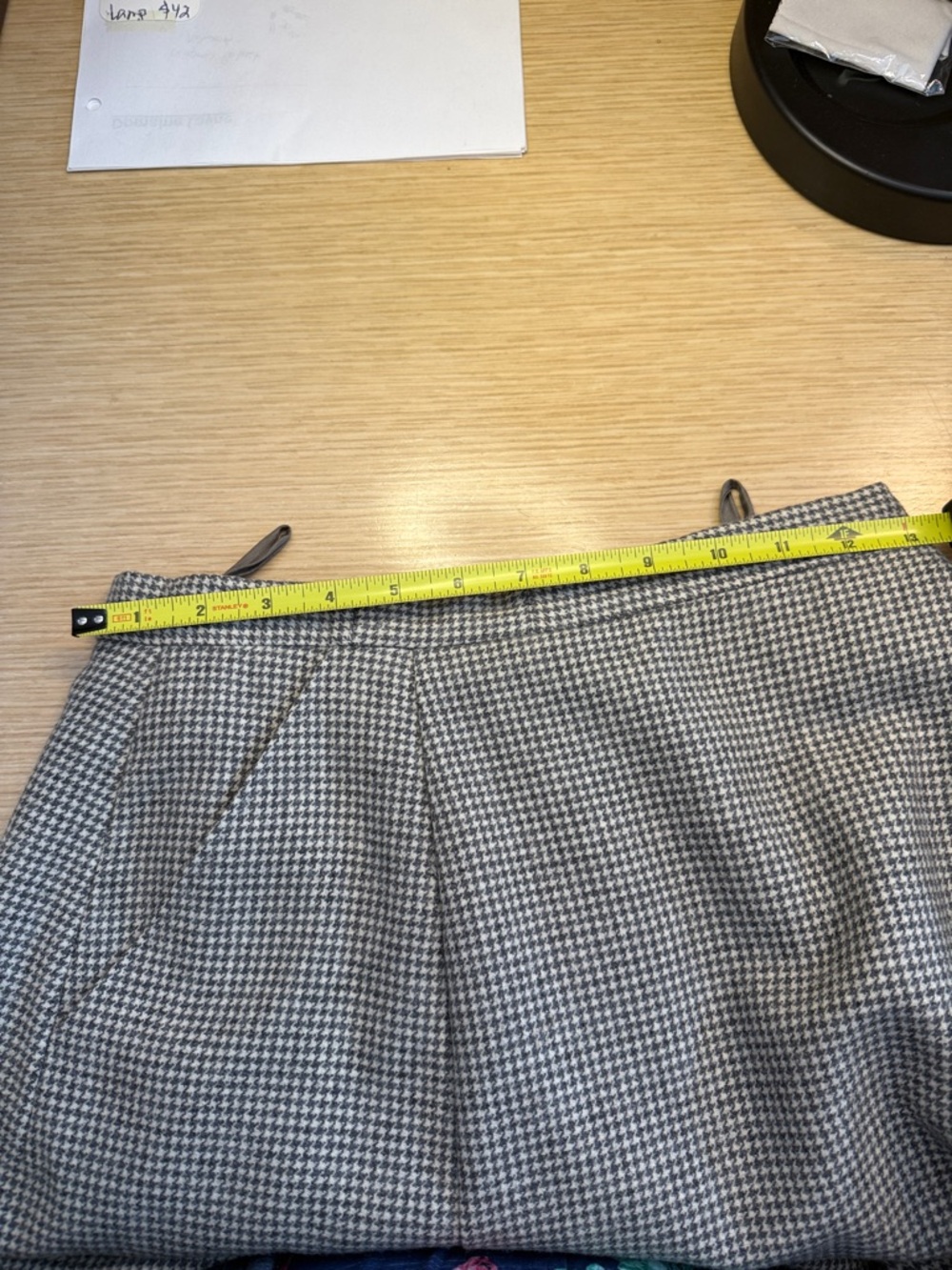 Valentino Black and White Houndstooth Midi Skirt - Picture 3 of 4